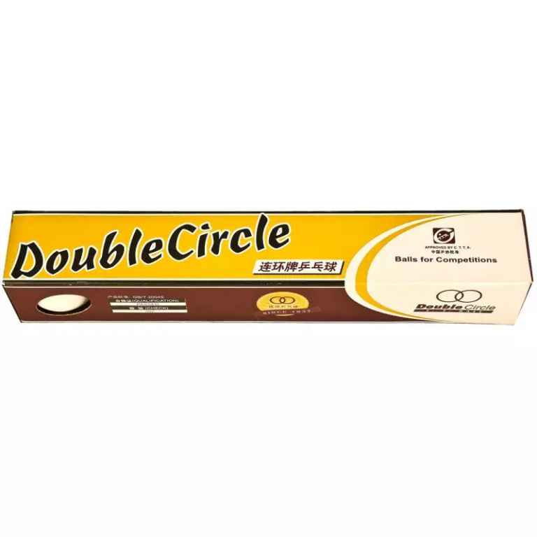 Double Circle table tennis balls 6 pcs. White