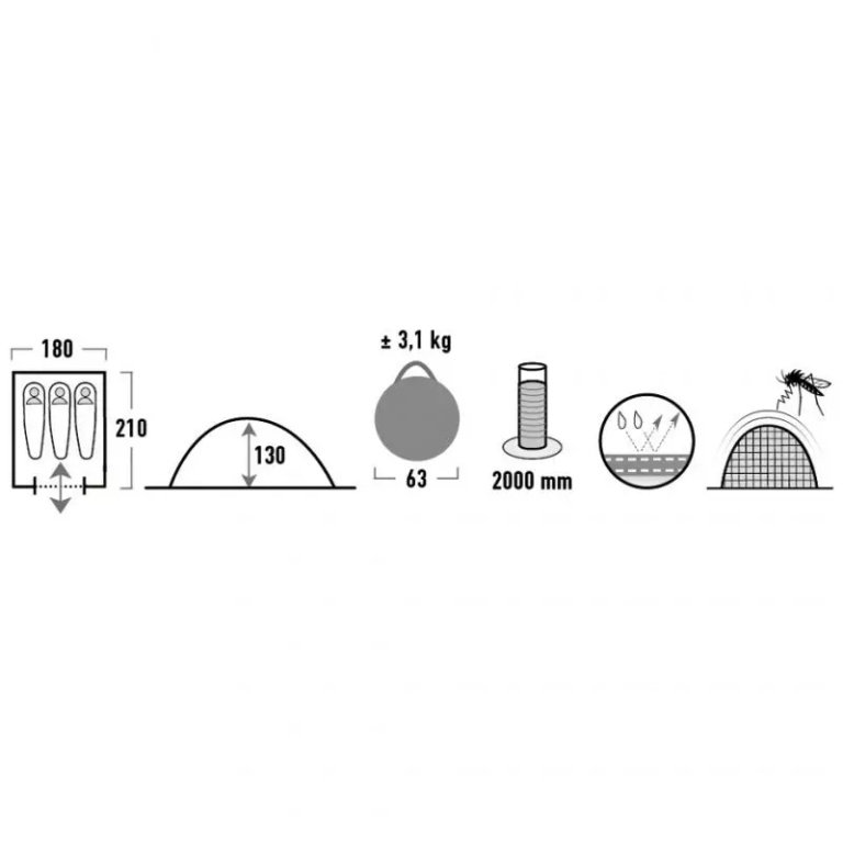 Tent High Peak Swift 3 10144 - Image 2