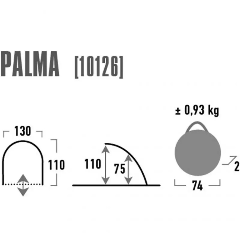 Beach tent High Peak Palma blue gray 10126 - Image 3
