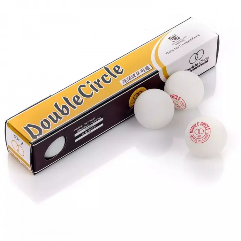 Double Circle table tennis balls 6 pcs. White - Image 2