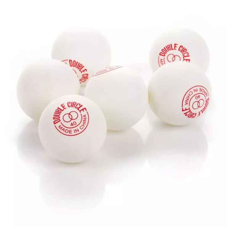Double Circle table tennis balls 6 pcs. White - Image 3