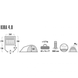 Tent High Peak Kira 4 10373 - Image 2