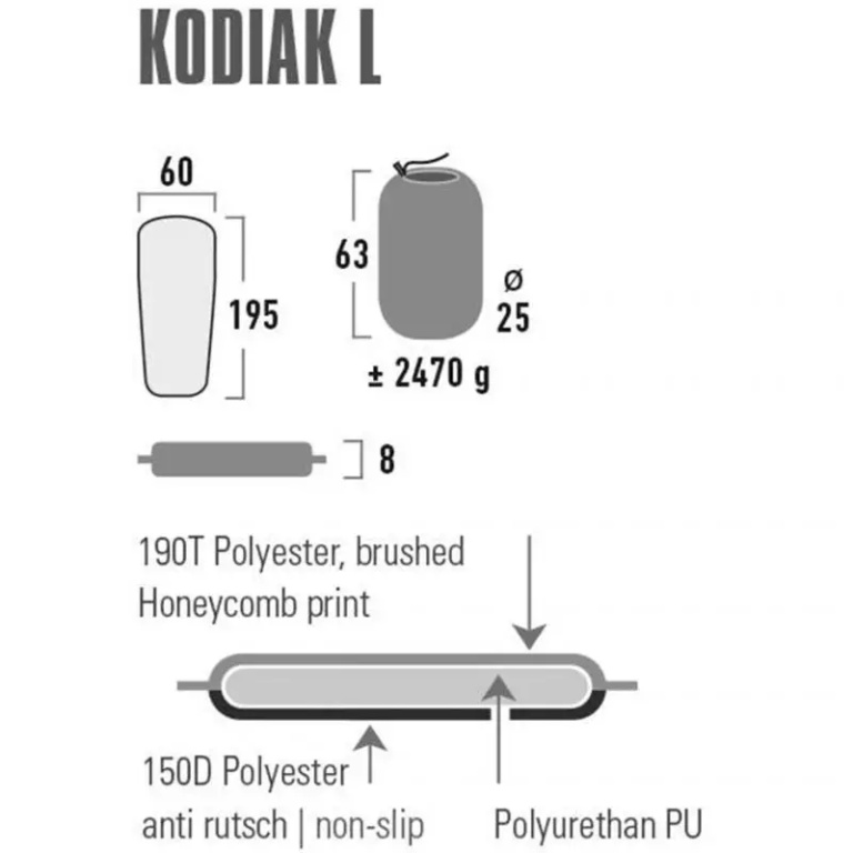 High Peak Self-Inflating Mat Kodiak L 195x60x8 41130 - Image 6