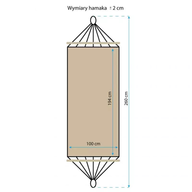 Hammock Standard Royokamp 1 person 200x100 cm 1019062 - Image 4