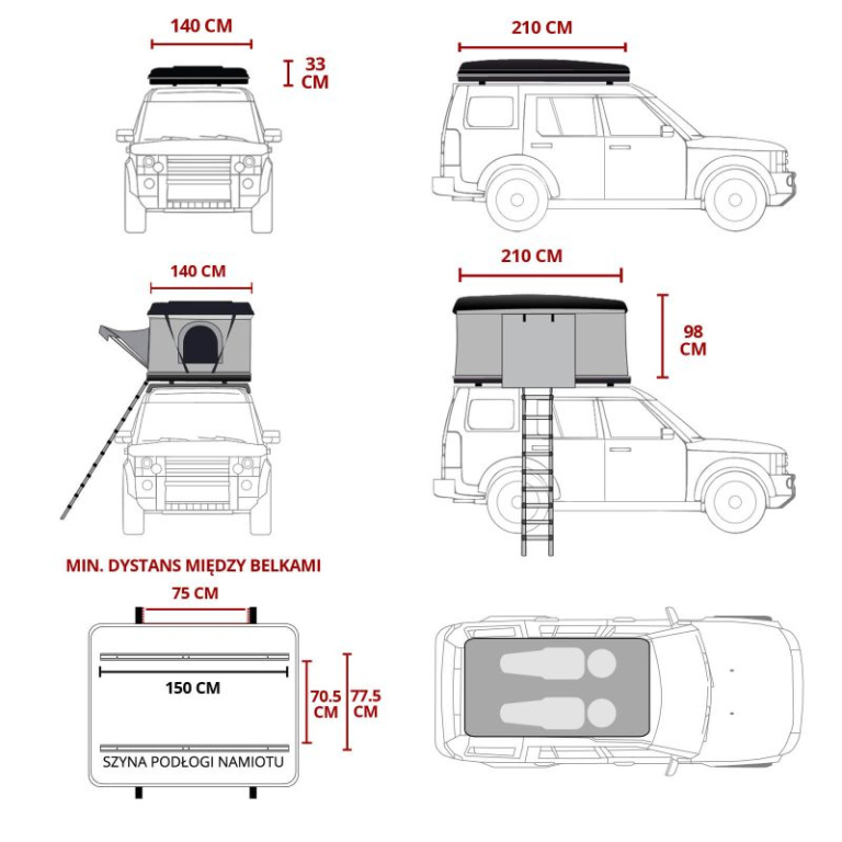 Σκηνή Camping Dutch Mountains Top 2 roof tent - Image 14