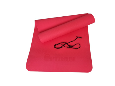 Στρώμα Γυμναστικής Tre Yoga Mat 183X61X0,6cm Κόκκινο Optimum
