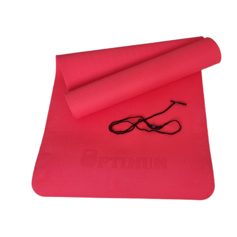 Στρώμα Γυμναστικής Tre Yoga Mat 183X61X0,6cm Κόκκινο Optimum
