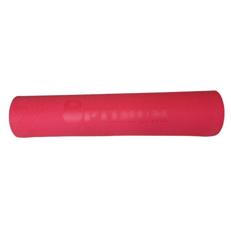 Στρώμα Γυμναστικής Tre Yoga Mat 183X61X0,6cm Κόκκινο Optimum - Image 4
