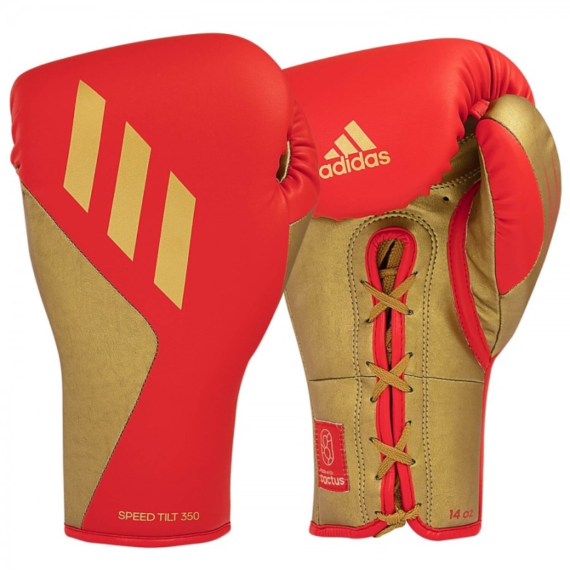 Πυγμαχικά Γάντια adidas SPEED TILT 350 - Κόκκινο/Χρυσό