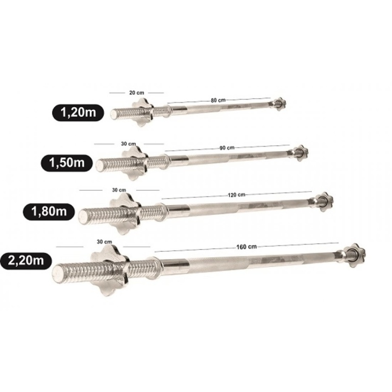 Μπάρες Ίσιες Βιδωτές Φ28 Viking Straight Bars - Image 2