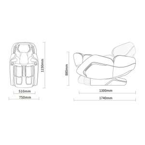 Πολυθρόνα Μασάζ Life Care by i-Rest SL‑A307‑8 Μαύρη - Image 10