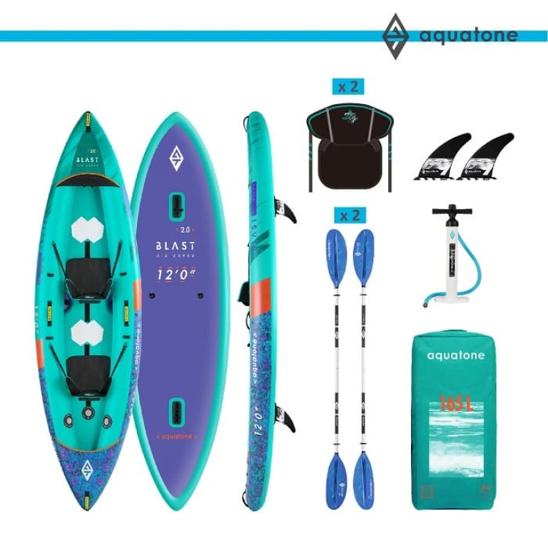 Καγιάκ Φουσκωτό 2 Ατόμων Blast Recreational Kayak 12'0'' 365cm Aquatone