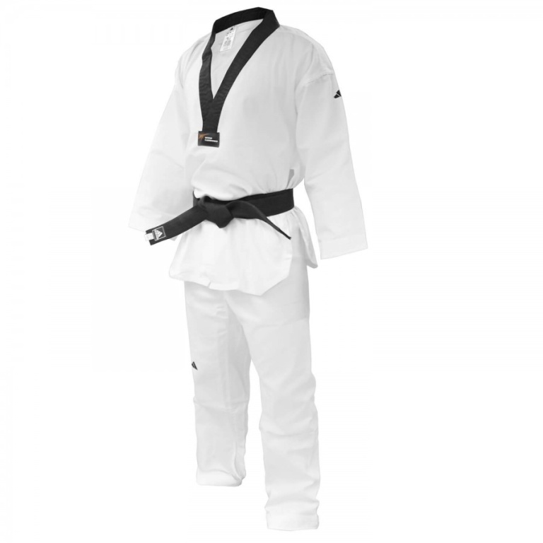 Taekwondo Στολή Adidas ADI-START II Μαύρο Ρεβέρ-adiTS02 - Image 2