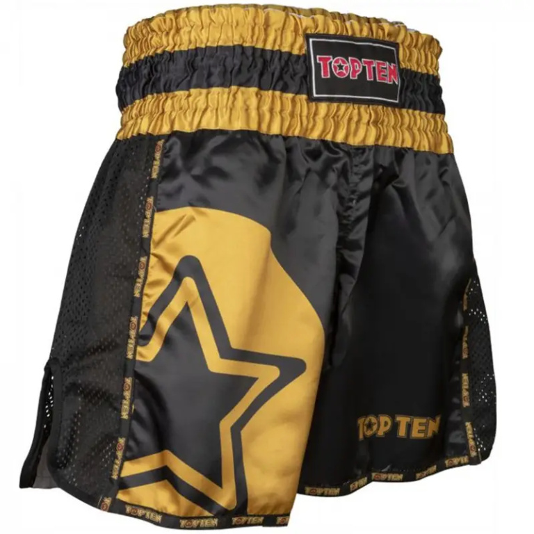 TOP TEN Thaiboxing Σορτσάκι STAR Μαύρο/Χρυσό - Image 2