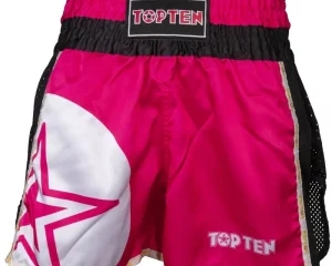 Σορτς Thaiboxing TOP TEN STAR Λευκό/Κόκκινο