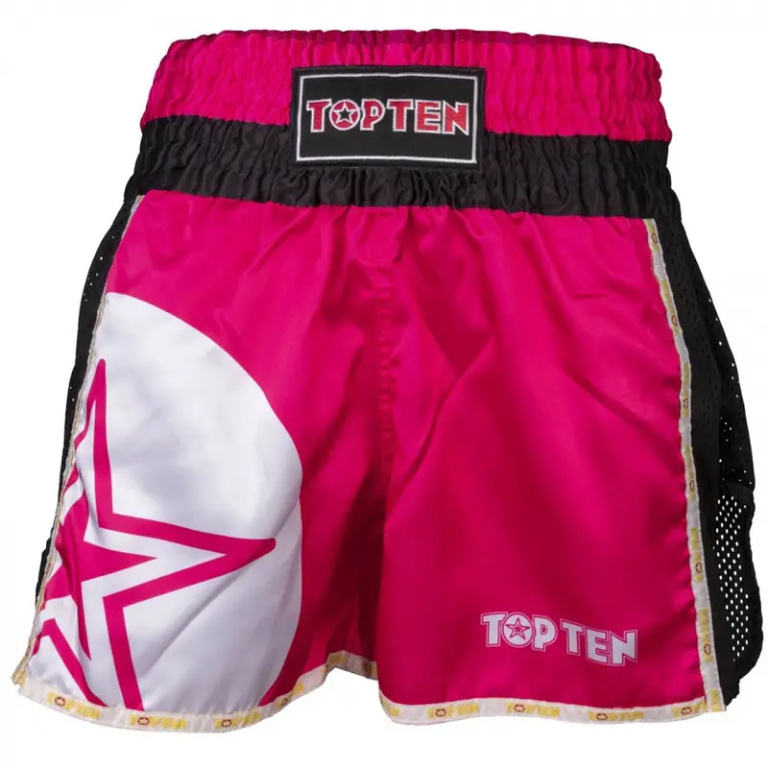 Σορτς Thaiboxing TOP TEN STAR Λευκό/Κόκκινο