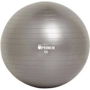 Μπάλα Γυμναστικής 65cm (Γκρι) Anti-Burst 1100gr OPTIMUM
