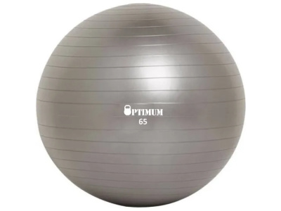 Μπάλα Γυμναστικής 65cm (Γκρι) Anti-Burst 1100gr OPTIMUM
