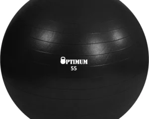 Gym Ball 55cm (Μαύρη) Anti-Burst 900gr OPTIMUM