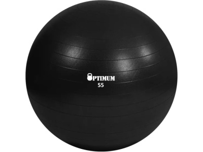 Gym Ball 55cm (Μαύρη) Anti-Burst 900gr OPTIMUM
