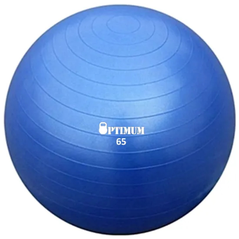 Optimum Μπάλα Γυμναστικής 65cm (Μπλε) Anti-Burst 1100gr