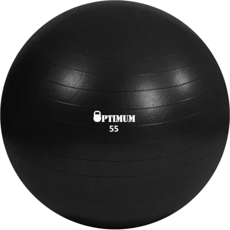 Gym Ball 75cm (Μαύρη) Anti-Burst 1300gr OPTIMUM