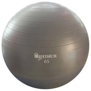 Μπάλα Γυμναστικής 65cm (Γκρι) Anti-Burst 1100gr OPTIMUM - Image 2