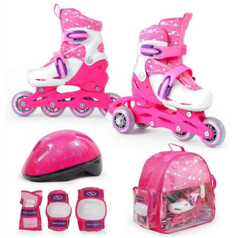 SMJ Sport Combo Pink LED set 2in1 Roller Skates HSTNK000009549