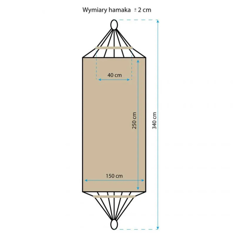 Αιώρα Κήπου 2 Ατόμων Luxe XXL 250x150 cm 1021201 - Image 5
