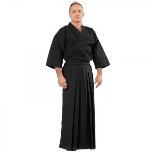 Παραδοσιακό Ιαπωνικό HAKAMA Μαύρο Olympus - Image 3