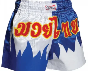 Σορτσάκι Thai Boxing Olympus Μπλε/Λευκή Φλόγα