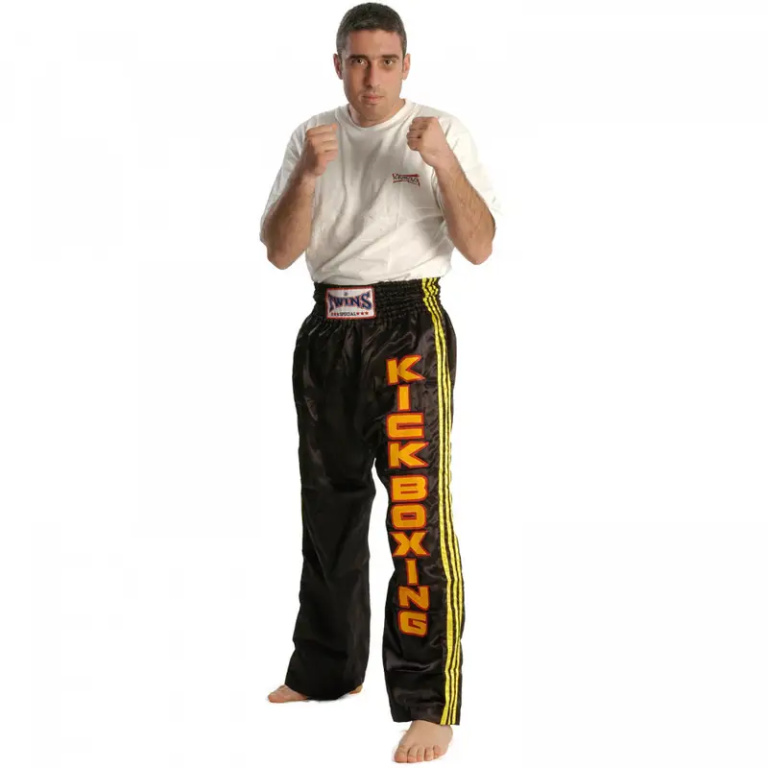 Παντελόνι Kickboxing Twins Σατέν Μαύρο - Image 2