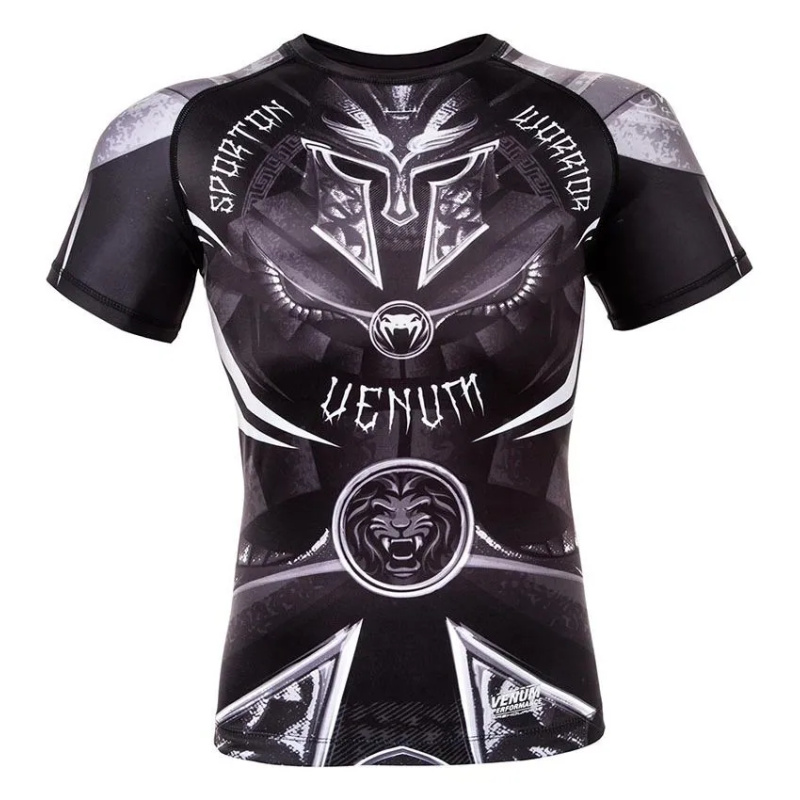 Rash Guard Κοντομάνικο Venum Gladiator 3.0 - Black/White