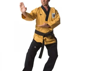 Taekwondo Στολή adidas POOMSAE Premium – Σκούρο Κίτρινο/Μαύρο - ADITPGM01