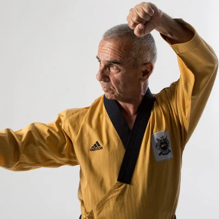 Taekwondo Στολή adidas POOMSAE Premium  Σκούρο Κίτρινο/Μαύρο  ADITPGM01 - Image 2