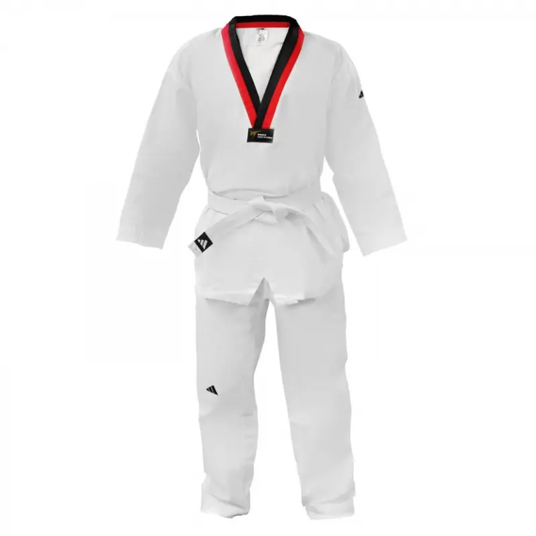Adidas Taekwondo Στολή adiTS02 ADI-START II Κόκκινο/Μαύρο Ρεβέρ