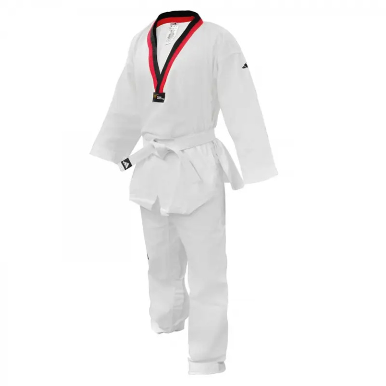 Adidas Taekwondo Στολή adiTS02 ADI-START II Κόκκινο/Μαύρο Ρεβέρ - Image 2