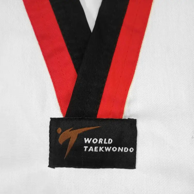 Adidas Taekwondo Στολή adiTS02 ADI-START II Κόκκινο/Μαύρο Ρεβέρ - Image 4