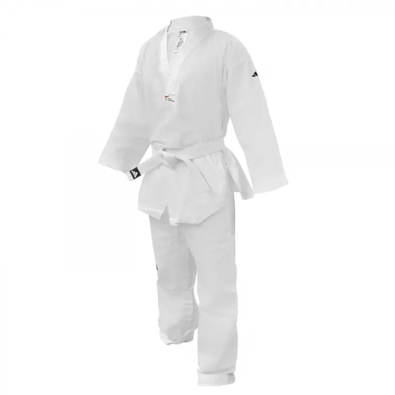 Taekwondo Στολή adiTS02 Adidas ADI-START II Άσπρο Ρεβέρ - Image 2