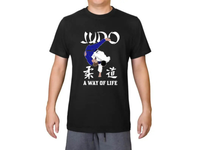 T-shirt Βαμβακερό Μαύρο JUDO A Way of Life