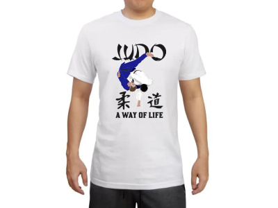 T-shirt JUDO Λευκό Βαμβακερό A Way of Life