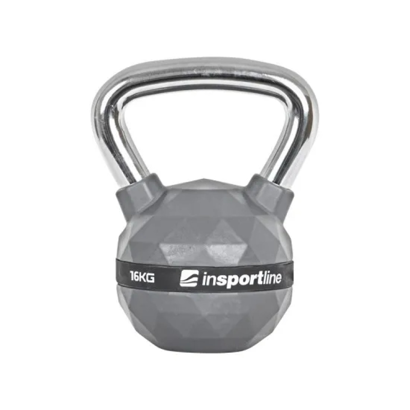 Rubber Coated Kettlebell 16kg PU inSPORTline