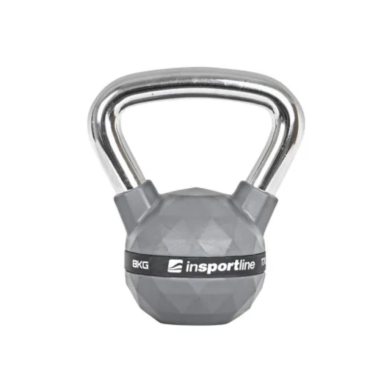 Rubber Coated Kettlebell 8kg PU inSPORTline