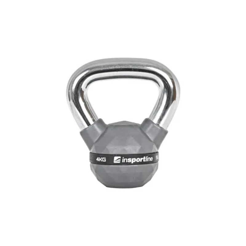 Rubber Coated Kettlebell 4kg PU inSPORTline