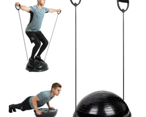 Μπάλα Ισορροπίας 58cm Μαύρη Optimum