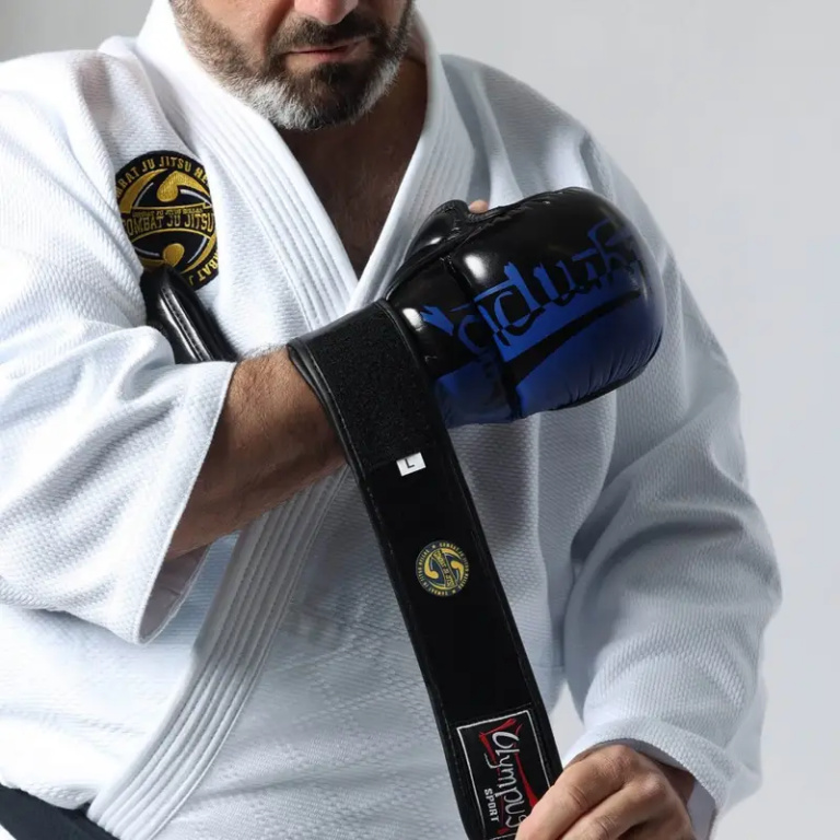 Γάντια Combat Jiu-Jitsu Olympus Double 7 PU Μπλε - Image 2