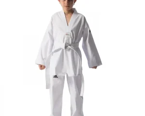 Taekwondo Στολή adidas ADI-START Άσπρο Ρεβέρ Πολυεστέρα – adiTS01