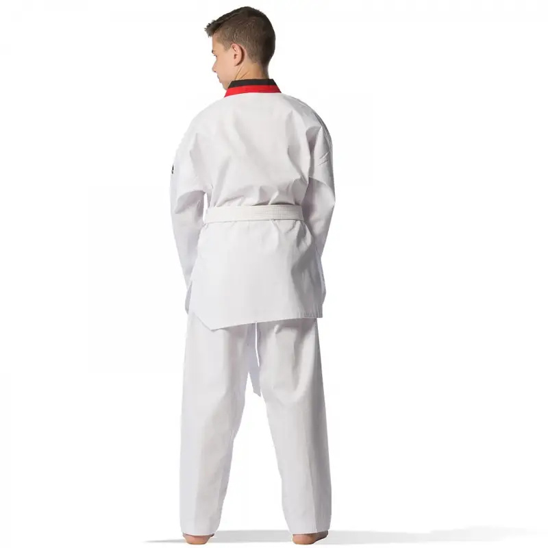 Taekwondo Στολή adidas ADI-START Μαύρο/Κόκκινο Ρεβέρ – adiTS01 - Image 2