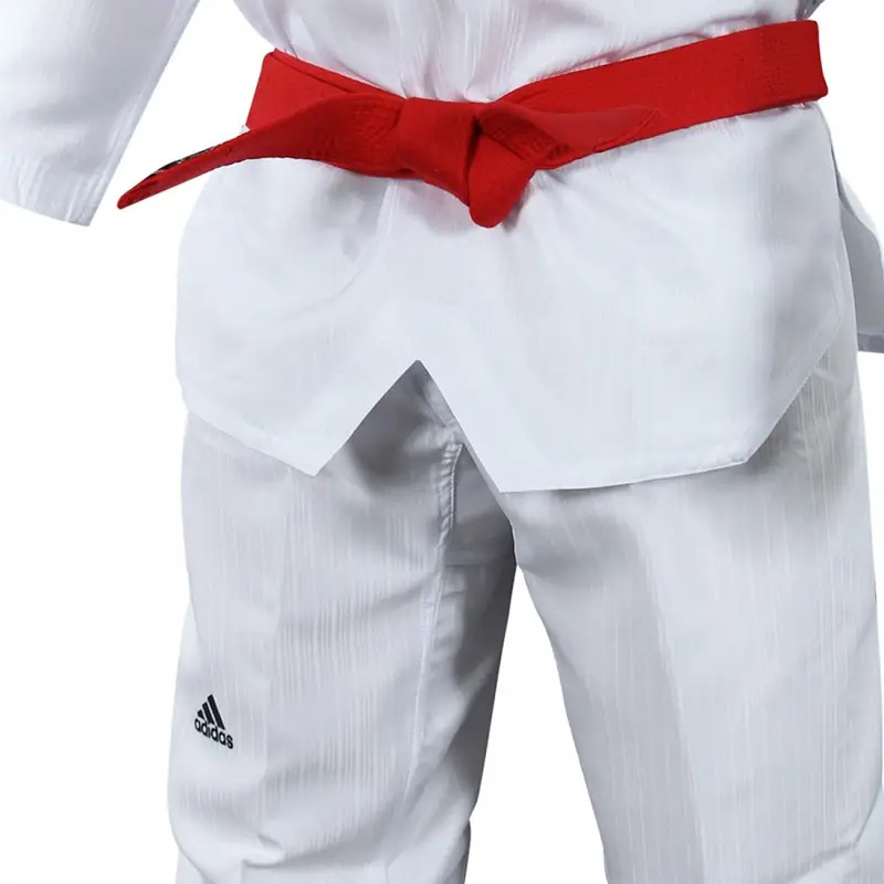 Taekwondo Στολή adidas ADI-START Μαύρο/Κόκκινο Ρεβέρ – adiTS01 - Image 3