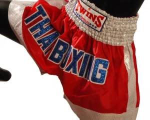 Σορτσάκι Twins Thaiboxing Ασημένιο/Κόκκινο